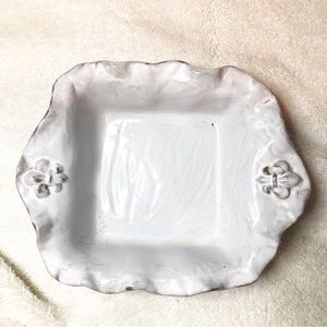 Abigails Italy Fleur-de-Lis Square Casserole Dish